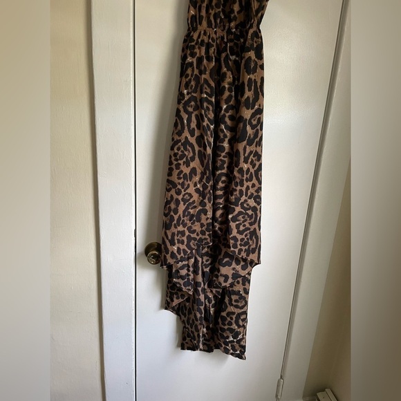 Leopard Print Ruffle high low backless Dress size Small - Picture 15 of 16